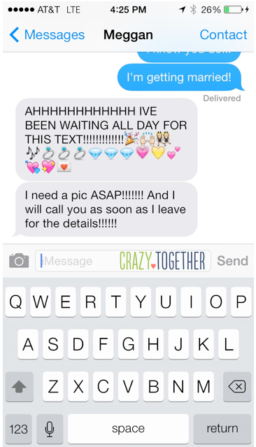 engagement story text message
