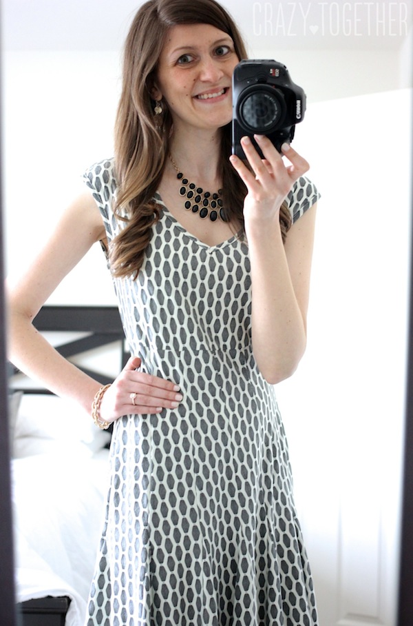 grey Taylor Izara Honeycomb Print Dress from Stitch Fix #stitchfix #fashion