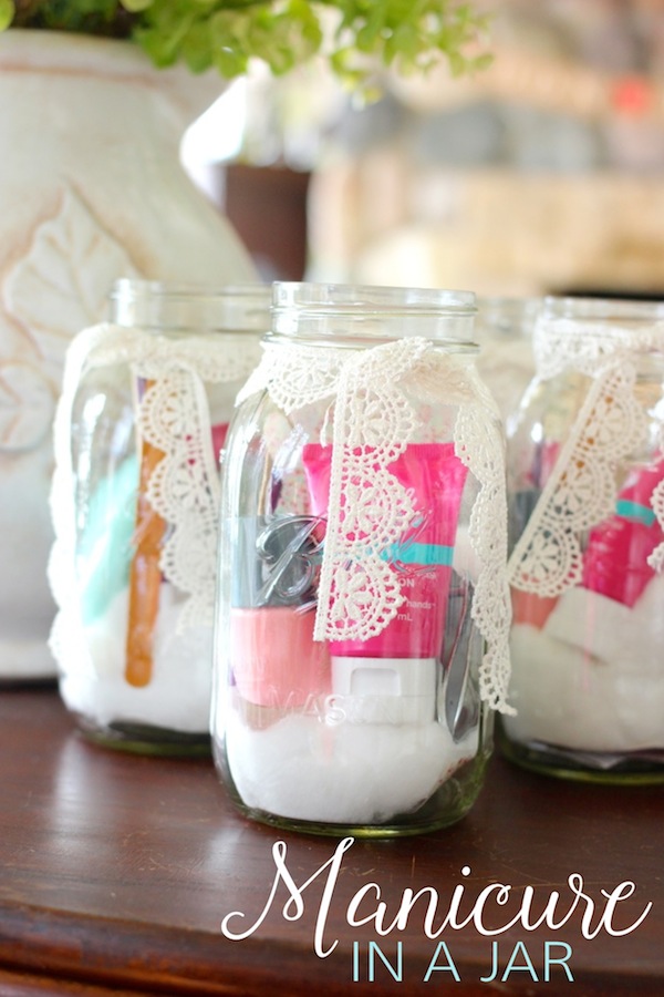Manicure In a Jar - cute gift and party favor idea!