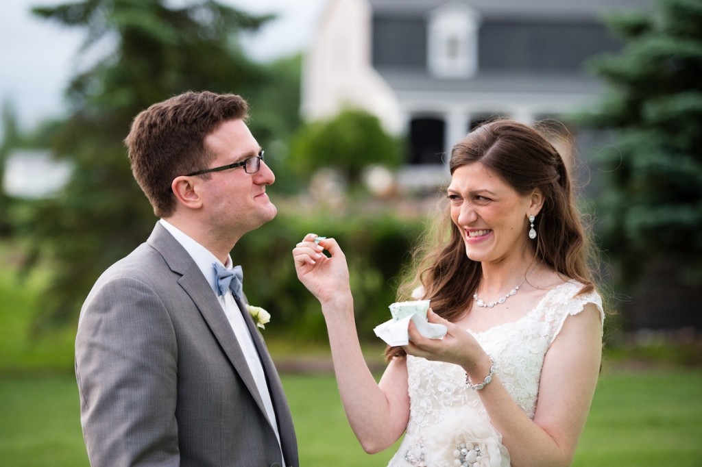 a vintage wedding with ice cream for dessert
