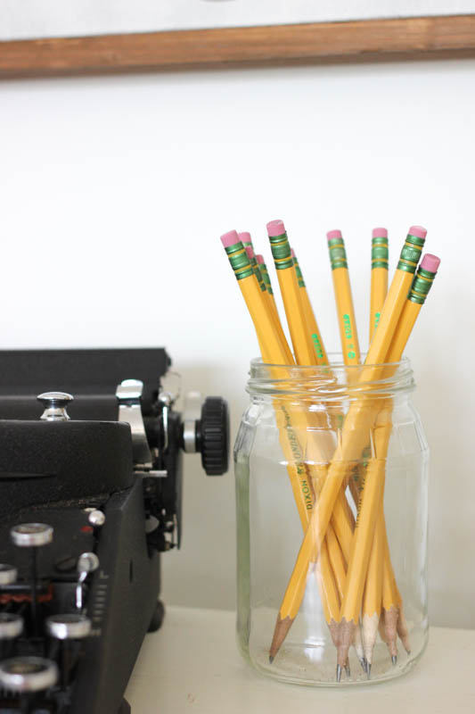 Ticonderoga pencils in a jar