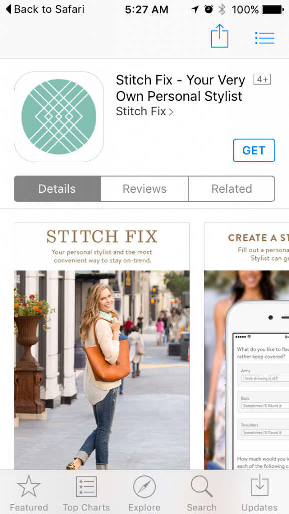 stitch fix iphone app