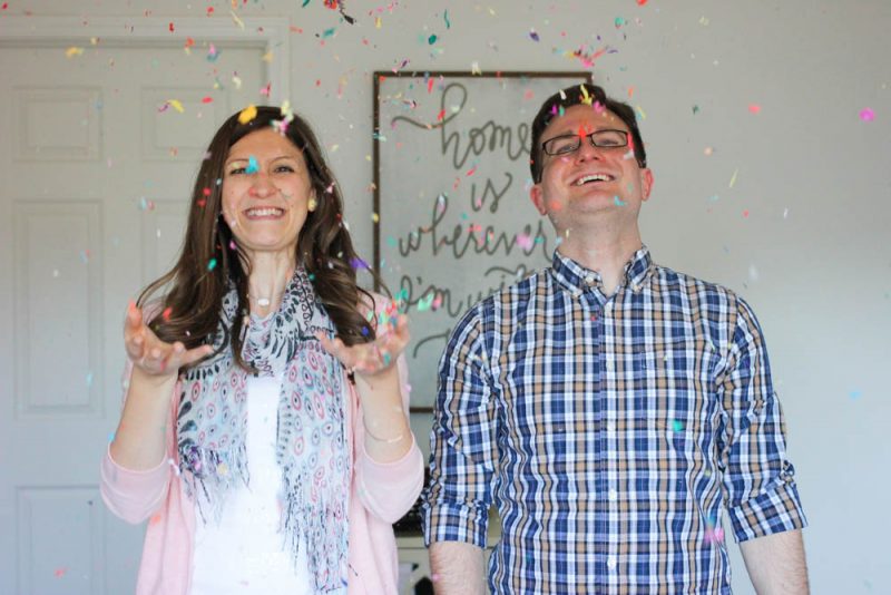 Rob, Maria and birthday confetti