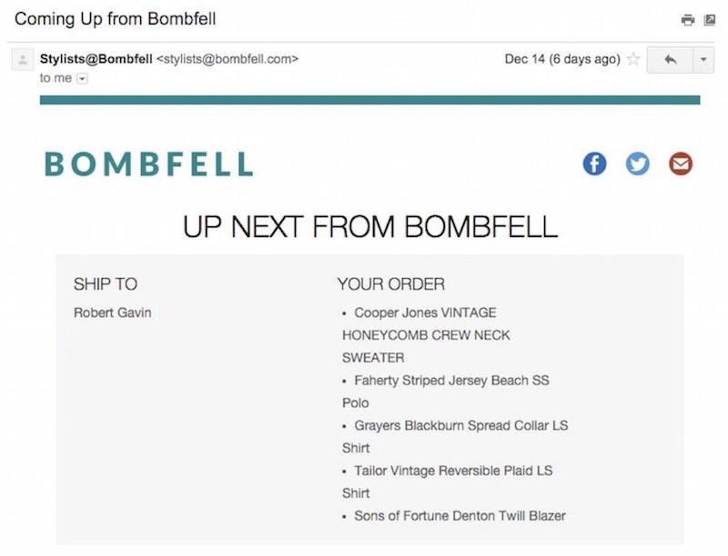 Bombfell Email Preview