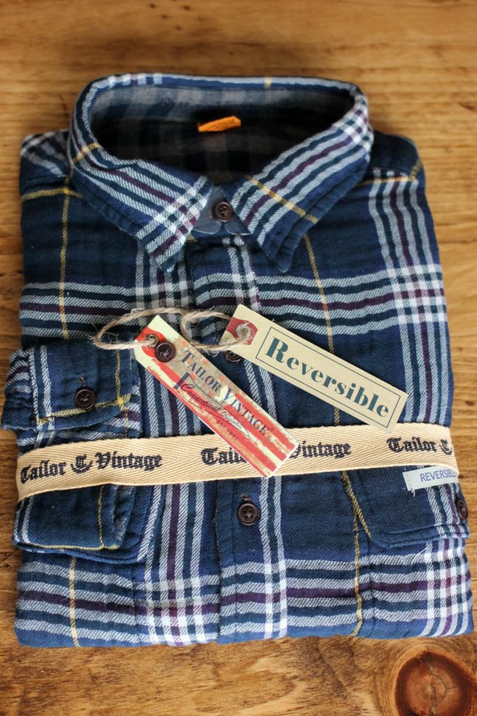Bombfell - Reversible Plaid Long Sleeve Shirt from Tailor