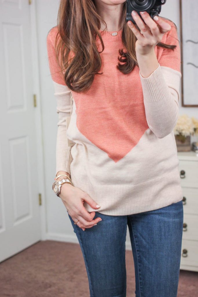 Presley Colorblock Button-Back Sweater from 41Hawthorn - January Stitch Fix