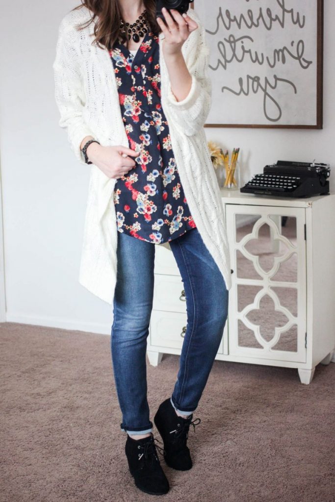 Jardina Cable Knit Open Cardigan from En Crème - February Stitch Fix
