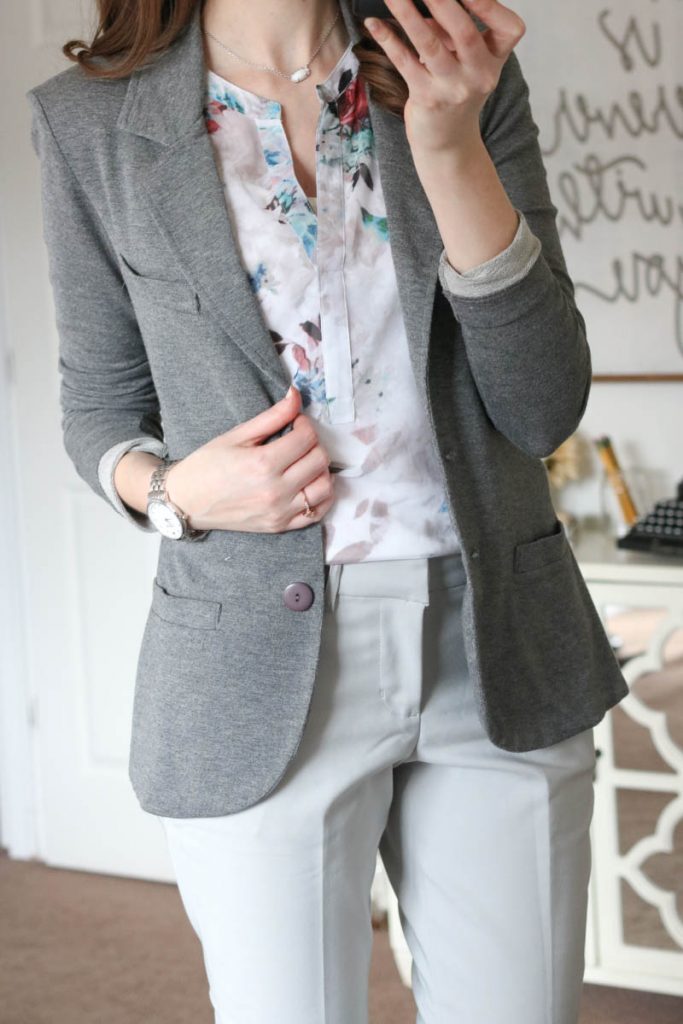 Harper Bootcut Pant from Liverpool & Terry Solid French Terry Blazer from Tart - March Stitch Fix