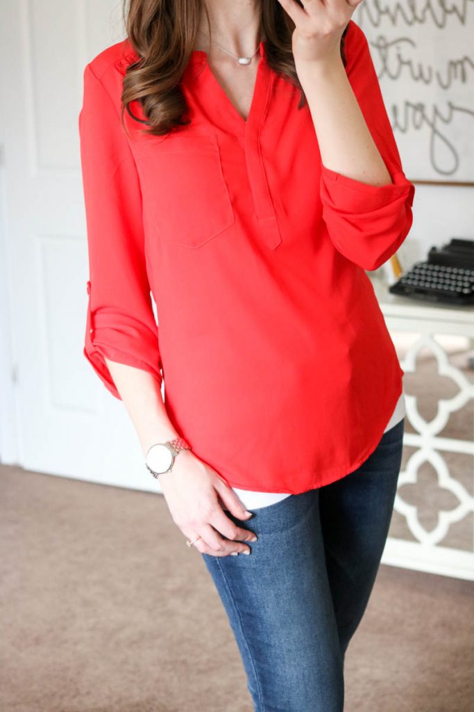 Arca Henley Blouse from Skies are Blue - March Stitch Fix