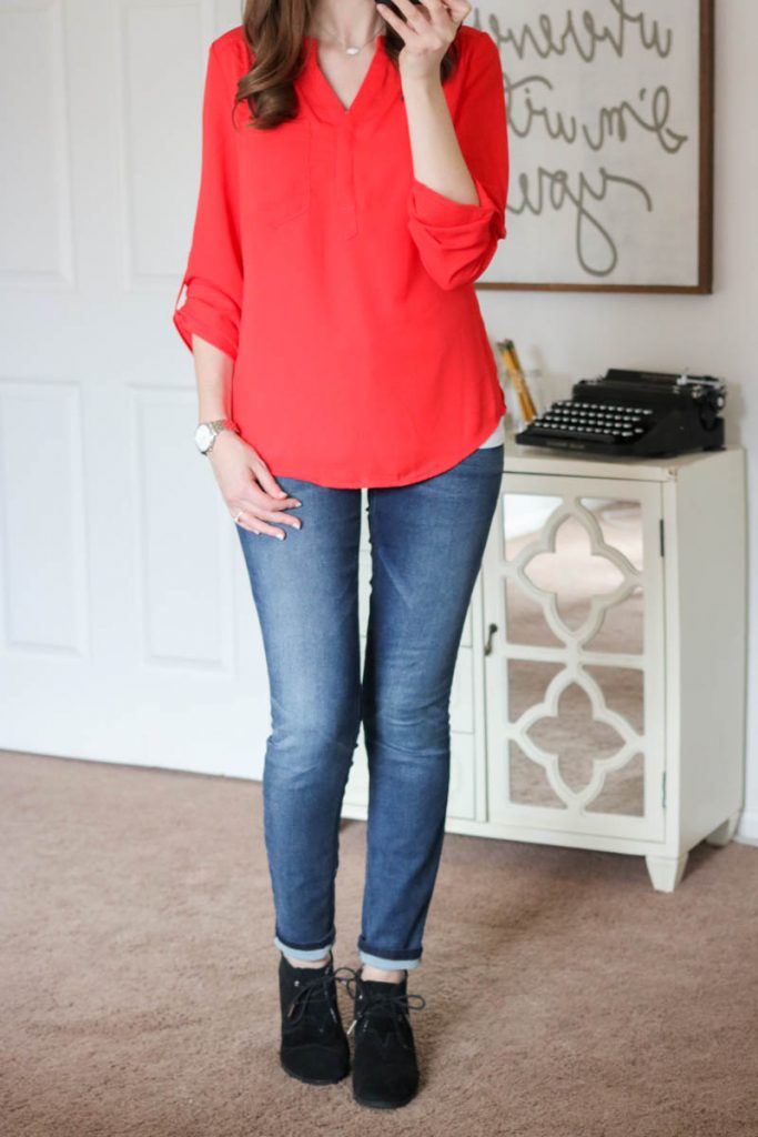 Arca Henley Blouse from Skies are Blue - March Stitch Fix