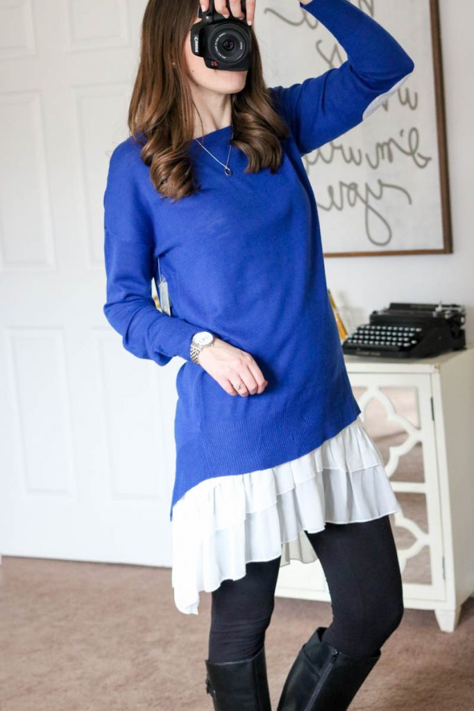 Angus Split Back Mixed Material Sweater from RD Style - March Stitch Fix
