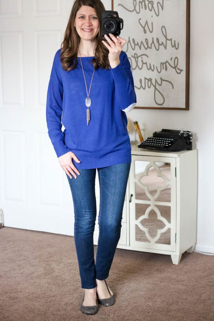 Angus Split Back Mixed Material Sweater from RD Style - March Stitch Fix