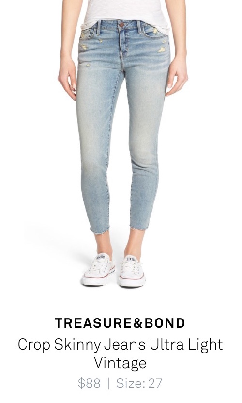 Treasure&Bond crop skinny jeans Ultra Light vintage