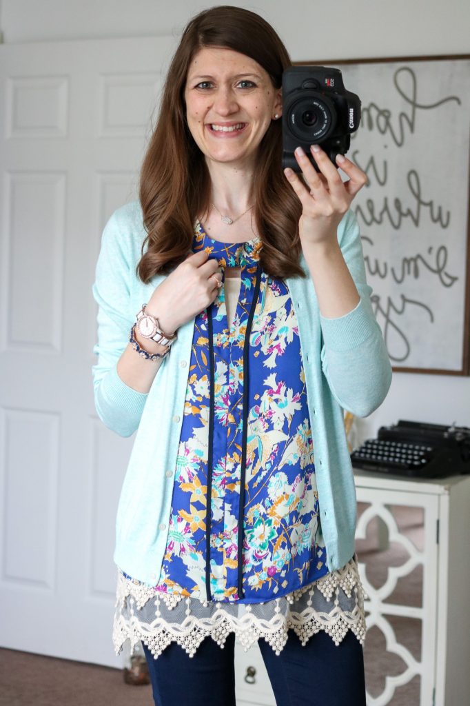 spring fashion: navy, floral and lace