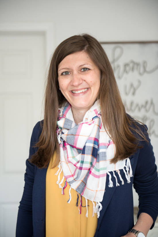 perfect navy plaid scarf for fall