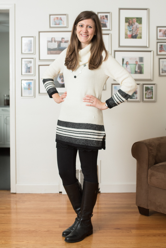 Camy Textured Stripe Trim Pullover from Market & Spruce - September 2016 Stitch Fix Review