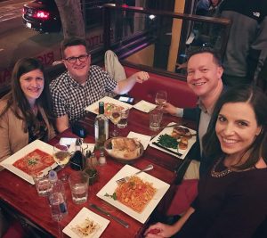 Rob and Maria's dinner with Eric and Alli