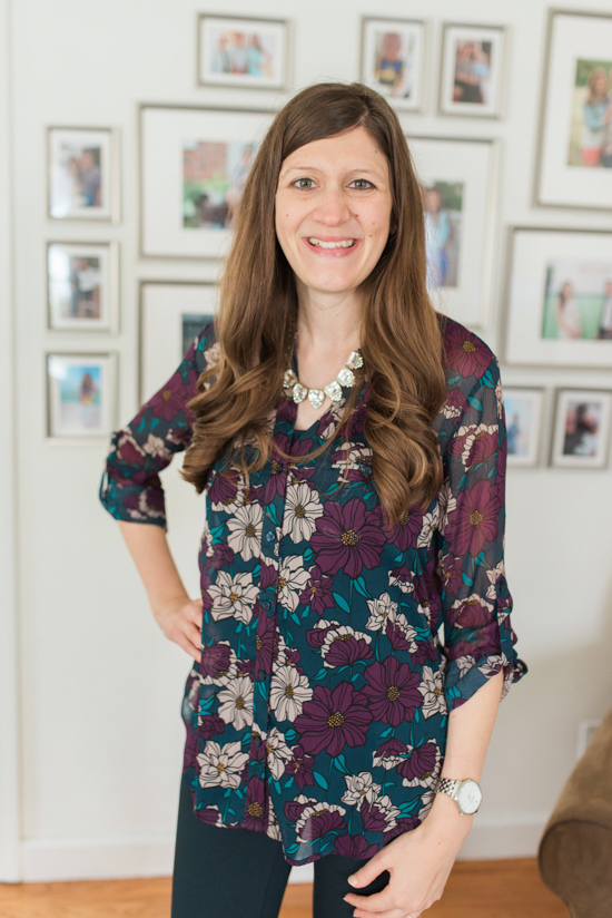 create a fall capsule wardrobe with the Sinclaire Button Front Blouse from Kut from the Kloth via Stitch Fix | Stitch Fix clothes | Crazy Together blog