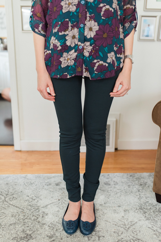 create a fall capsule wardrobe with the Sinclaire Button Front Blouse from Kut from the Kloth and Jacqueline Skinny Pant from Liverpool via Stitch Fix | Stitch Fix clothes | Crazy Together blog