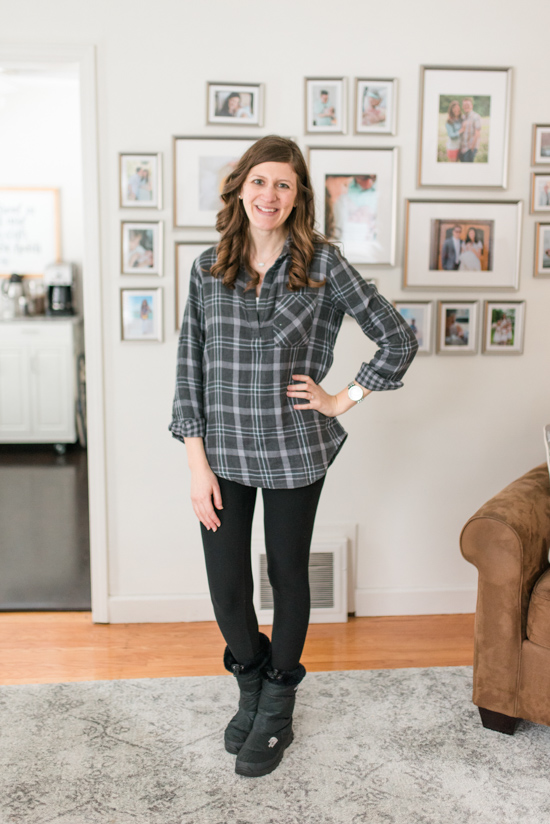 Rosalie Brushed Flannel Top from Cloth & Stone | Stitch Fix Clothes | January Stitch Fix Review | Crazy Together blog