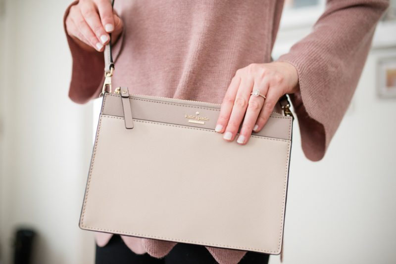 Try Stitch Fix Luxe and get luxury DESIGNER brands hand-picked by your personal stylist! | Clarise Saffiano Leather Crossbody from Kate Spade | Stitch Fix clothes | Crazy Together blog