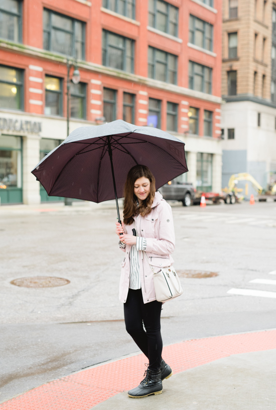 My Favorite Spring Rain Jacket | blush spring raincoat | spring fashion | Crazy Together blog