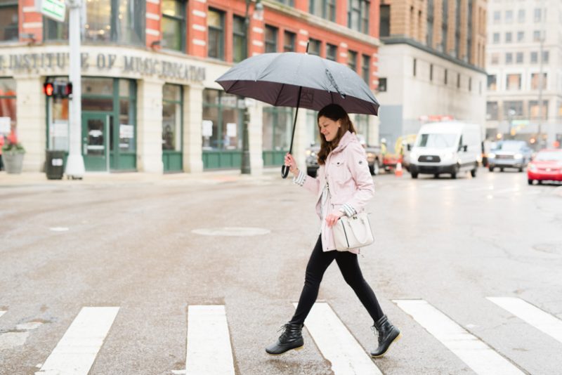 My Favorite Spring Rain Jacket | blush spring raincoat | spring fashion | Crazy Together blog