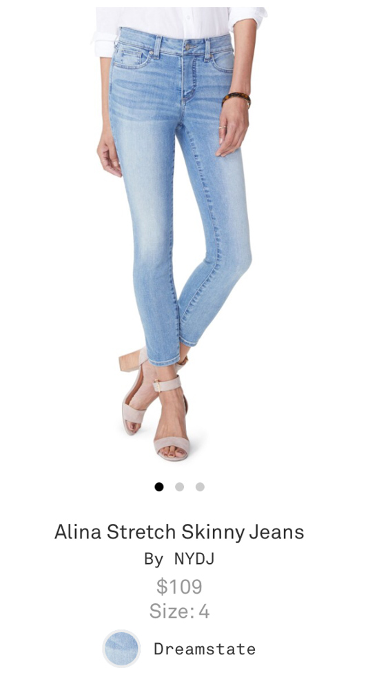 All-Denim Trunk Club Try On | Alina Stretch Skinny Jeans by NYDJ | Trunk Club clothes | Trunk Club review | women's fashion | clothing subscription boxes | Crazy Together blog