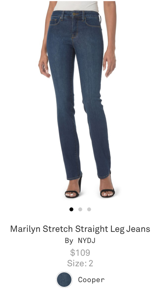 All-Denim Trunk Club Try On | Marilyn Stretch Straight Leg Jeans by NYJD | Trunk Club clothes | Trunk Club review | women's fashion | clothing subscription boxes | Crazy Together blog