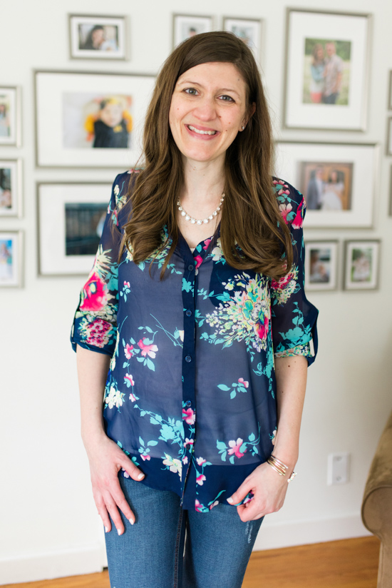 Sinclaire Floral Print Blouse from Kut from the Kloth | Spring Stitch Fix Review | May 2018 Stitch Fix Review | Stitch Fix clothes | Stitch Fix blogger | Crazy Together blog
