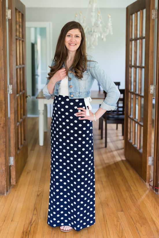 Red, White and Blue Summer Stitch Fix Review - Sanora Knit Maxi Dress from Gilli | 4th of July Stitch Fix | patriotic Stitch Fix | Stitch Fix clothes | Crazy Together blog