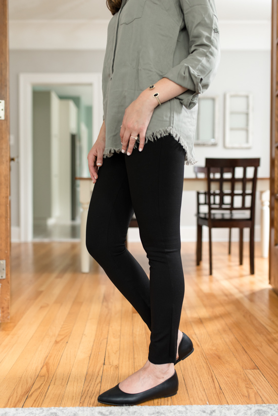 High Waisted Ponte Legging from Lumiere | Wantable style edit review | Wantable vs. Stitch Fix | a side by side comparison | women's clothing subscription boxes | Crazy Together blog