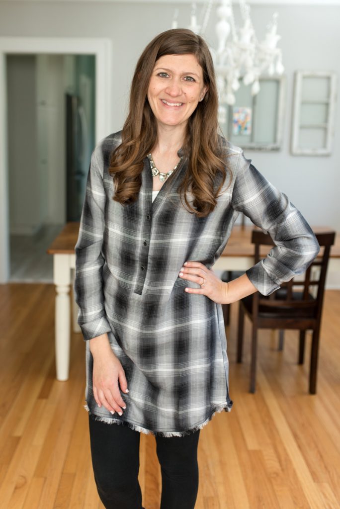 Trendsend by Evereve: personal style delivered to your door with Plaid Shirt Dress from Cloth and Stone | A comparison of Stitch Fix vs. Trendsend | clothing style services | clothing subscription boxes | personal styling | Crazy Together blog #stitchfix #trendsend #personalstylist