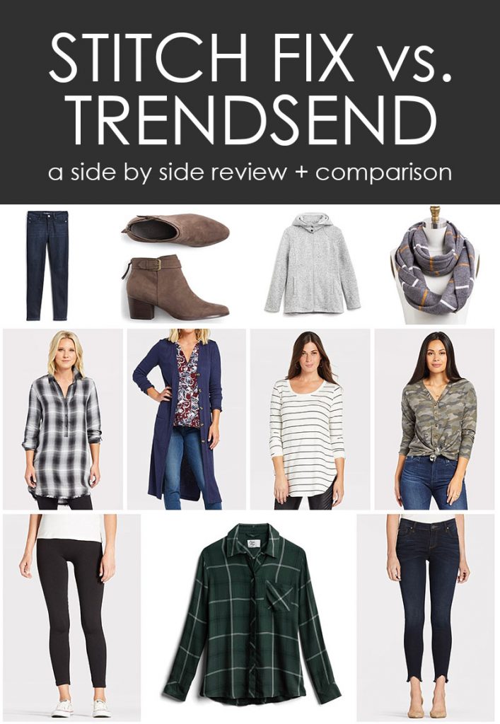 Stitch Fix and Trendsend pretty much work the same way, except Trendsend includes 2-3 outfits in a box and they don't charge a styling fee. Here's a complete rundown and comparison of Stitch Fix vs. Trendsend | Crazy Together blog #stitchfix #trendsend #personalstylist #fashion