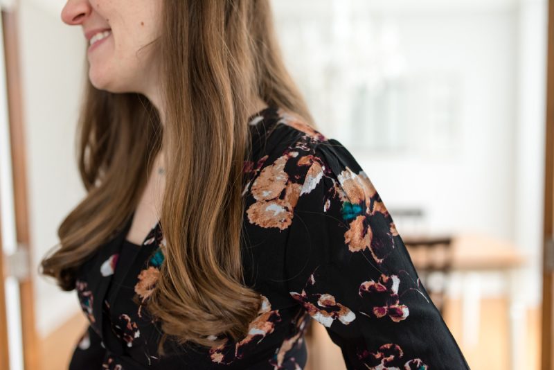 Shandy Floral Print Top from Black Swan | Winter Wantable Style Edit review | Crazy Together blog | #stitchfix #wantable #styleedit #fashion #rothys