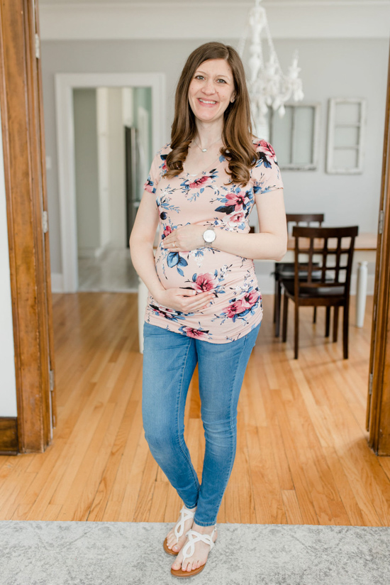 Peppy Knit Maternity Top from Full Moon | Stitch Fix maternity review | Maternity Stitch Fix| Stitch Fix clothes #stitchfix | Crazy Together blog