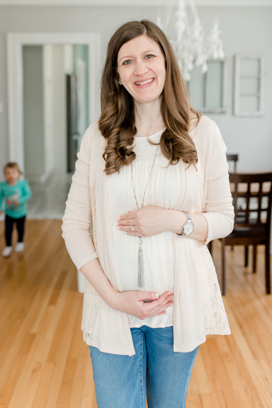 Lerra Smocking Detail Mixed Material Top from Sweet Grey | Stitch Fix maternity review | Maternity Stitch Fix| Stitch Fix clothes #stitchfix | Crazy Together blog