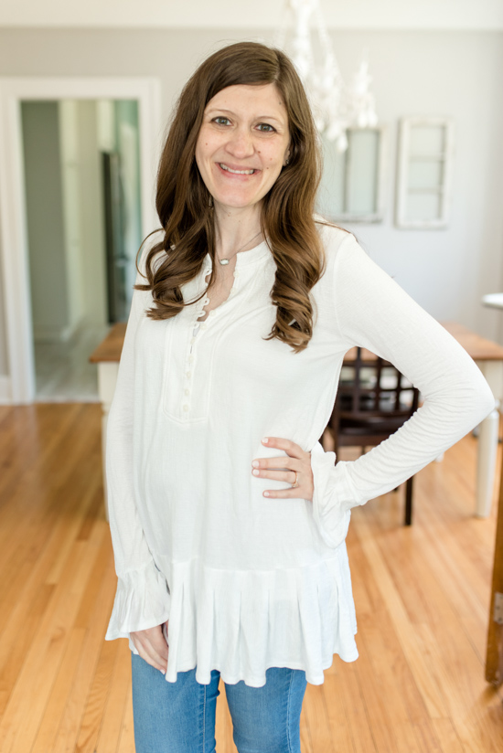Trunk Club Maternity Review - Your Girl Tunic from Free People | style box | women's fashion | maternity clothes | #stitchfix #trunkclub | Crazy Together blog