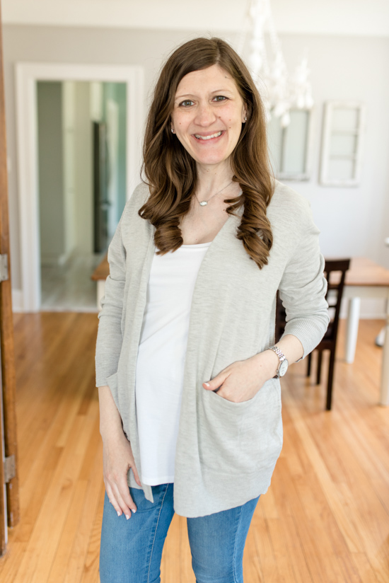 Trunk Club Maternity Review - Summer Ryder Cardigan from Madewell | style box | women's fashion | maternity clothes | #stitchfix #trunkclub | Crazy Together blog