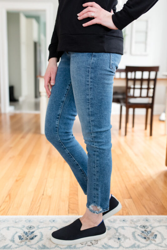 My Trendsend Shipment that Came Before the Quarantine | Trendsend by Evereve personal styling service | Tony Straight Ankle jeans from Agolde | #trendsend #stitchfix #stylebox | #stylereview | Crazy Together blog