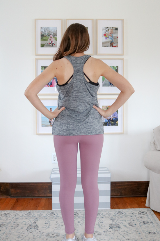 Amazon Fashion Activewear Review - Amazon Essentials Women's 2-Pack Tech Stretch Racerback Tank Top ($19) and $20 leggings