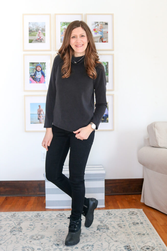 Wantable Style Edit Review featuring black Nora Top and Just Black ripped hem jeans - Crazy Together blog