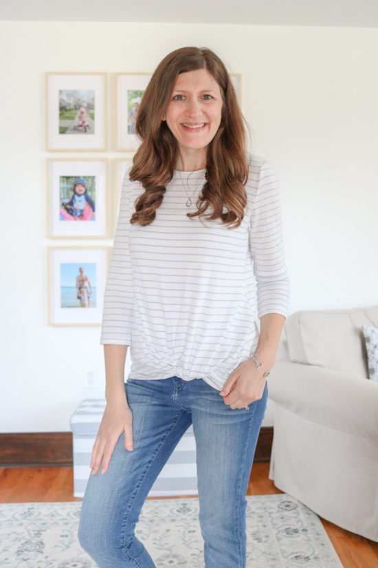 Denver Front Twist Brushed Knit Top from Market & Spruce - April Stitch Fix spring review