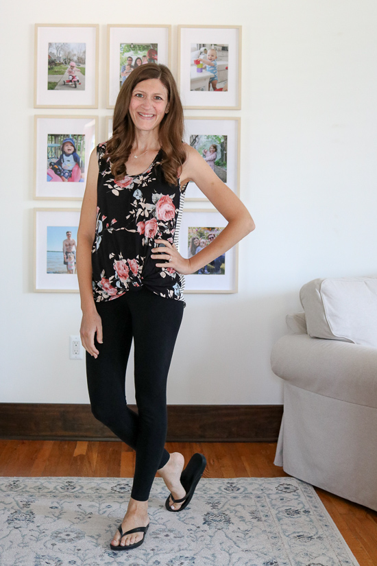 Stitch Fix competitor Fashom subscription box review featuring Julie Floral Tank with Back Detail from 7th Ray
